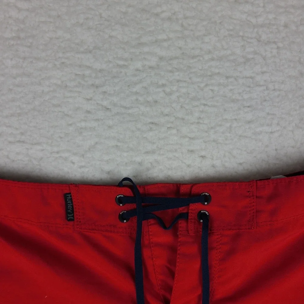 Hurley Board Shorts Mens 38 Red Solid 9